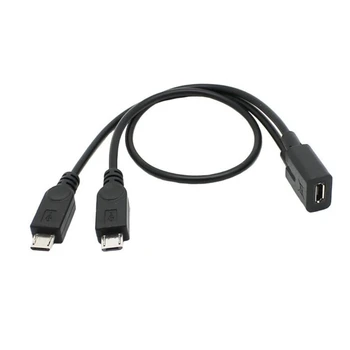 Разъем Micro USB от 1 до 2 разъемов Micro USB Удлинитель-разветвитель Зарядный кабель Провод для зарядки и передачи данных USB Аксессуары