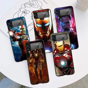 Marvel Железный Человек Тони Старк Чехол Для Телефона Samsung Galaxy Z Flip3 4 Flip3 Flip4 zflip Задняя Роскошная Крышка для Galaxy flip4 Саппу