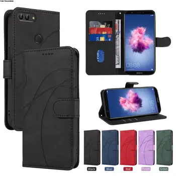 PSmart FIG-LX1 FIG-LA1 Флип-чехол-бумажник Для Huawei P Smart 2017, Роскошный Кожаный Чехол С Отделениями Для карт, Магнитный чехол на шнурке для телефона