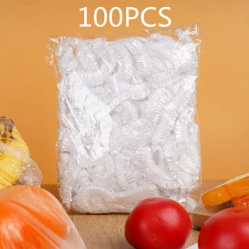 Одноразовые свежие продукты, упаковка для хранения пакетов для овощей, пакет для фруктов, пластиковая крышка Saran, кухонная эластичная сумка для хранения, пластик
