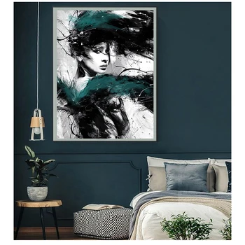 Картина на холсте для женщин и девушек, современная настенная картина для украшения дома в гостиной, абстрактные плакаты и принты Красоты