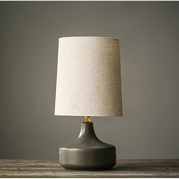 Простая настольная лампа в скандинавском стиле, современная керамическая настольная лампа со светодиодной подсветкой для украшения дома, прикроватные лампы для спальни