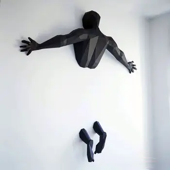 95 см Дегенеративная бумажная модель человека, геометрическое художественное оформление стен из бумаги