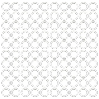 100 шт. шторы Римские кольца в виде кругов Практичные Прозрачные Шторы Комплект Поставки Перфорированная пряжка Пластиковые Аксессуары