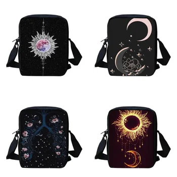 Belidome Маленькая сумка-мессенджер Moon and Sun Дизайнерские сумки через плечо для женщин, мужчин, портативных сумок для девочек, дамских сумок-тоут Messenger 2023
