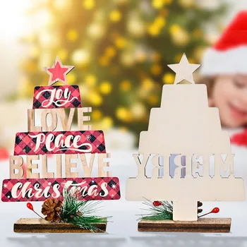 Рождественские украшения 2023, Деревянные украшения, миниатюрная форма торта для рабочего стола, Рождественский подарок для детей, украшения для домашней вечеринки