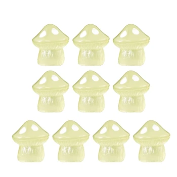 10шт миниатюрных фигурок мини-светящихся грибов для микро-сказочного садового пейзажа