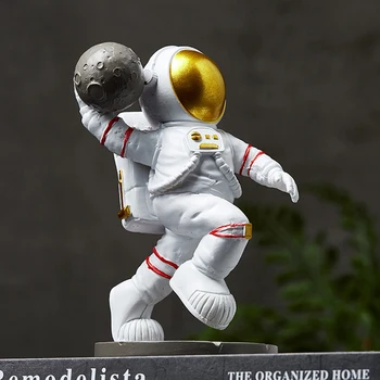 Уникальная фигурка астронавта из смолы, статуэтка, скульптура космонавта, развивающие игрушки, настольный домашний декор, модель астронавта, подарки для детей