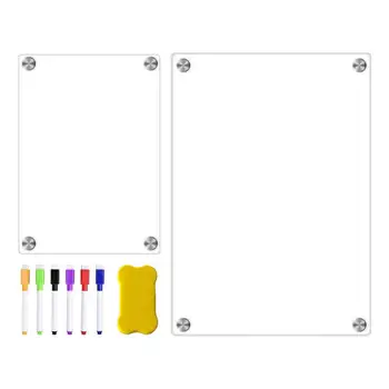 Портативная доска для сухого стирания для холодильника Высококачественная прозрачная наклейка на магнит на холодильник Универсальная Многоразовая доска объявлений на холодильник