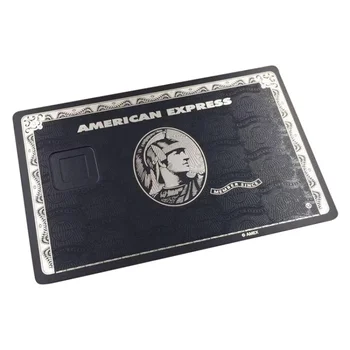Доступен лазерный матовый Bla Чистый металл Кредитные карты Visa с магнитной полосой и чиповой канавкой Поддерживают печать личного имени go