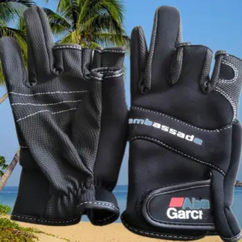 Перчатки для зимних видов спорта, Солнцезащитные Высококачественные рыболовные принадлежности, перчатки на три пальца, защищающие от царапин, удобные рыболовные инструменты