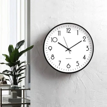 Настенные часы для гостиной Бесплатная Доставка Цифровые бесшумные настенные часы Lightround для кухни Современный дизайн Horloge Murale Home Decor