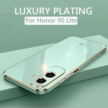 Роскошный Чехол Для телефона с Квадратным Покрытием Honor 90 Lite Honor90 Lite Pro Honor90 Pro Противоударная Мягкая Силиконовая Задняя Крышка