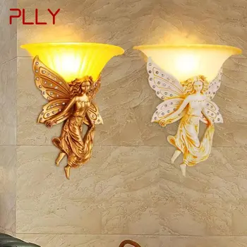 Современный настенный светильник PLLY Angel LED Creative Devise Из смолы, бра для дома, гостиной, спальни, коридора, светильника