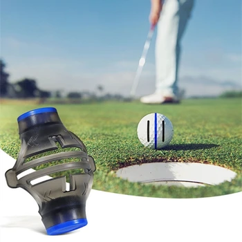 Вкладыш для мяча для гольфа Зажим для вкладыша Маркерная ручка Шаблон Инструмент для разметки выравнивания Средства для позиционирования Спортивный инструмент на открытом воздухе для гольфа