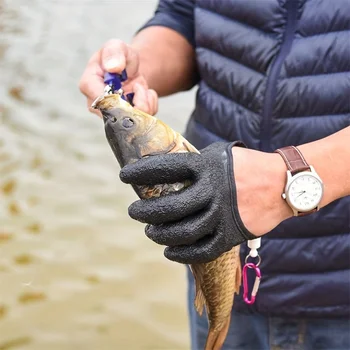 Перчатки без пальцев Закрепите улов с помощью противоскользящей перчатки для захвата рыбы - идеально подходит для рыбалки и охоты на открытом воздухе