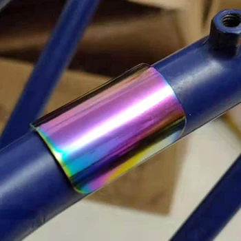 Наклейка на складную велосипедную раму с гальваническим покрытием для аксессуаров для задней вилки велосипеда Brompton