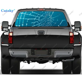 Наклейки на задние стекла в виде паутины для грузовика, наклейка на окно пикапа, графические виниловые наклейки для грузовиков с рисунком оттенка заднего стекла