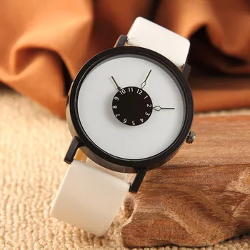 Кварцевые часы с обратным указателем творческой личности, простые черно-белые арабские цифровые часы для пары