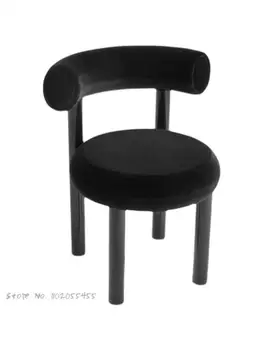 Современный минималистичный обеденный стул с дизайнерской спинкой wabi-sabi wind ins, кресло для повседневной одежды и макияжа, пухлый стул, сетчатый красный стул