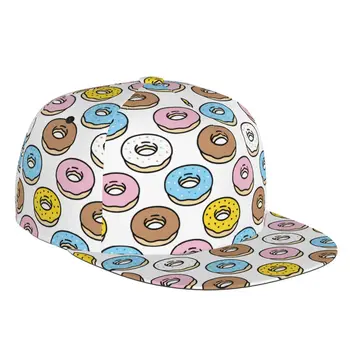 Бейсболка с 3D-принтом Doughnuts, повседневная солнцезащитная шляпа, Элегантный этнический стиль, модный сценический хип-хоп Для женщин и мужчин