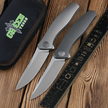 Зеленый шип, био Складной нож M390 лезвие TC4 титановая ручка практичный фруктовый нож для кемпинга на открытом воздухе EDC инструмент