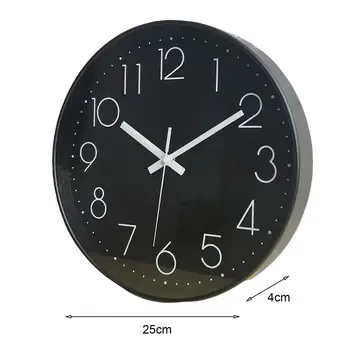 10-Дюймовые Кварцевые часы, Точные Домашние Часы, Бесшумные Настенные часы на батарейках, Товары для дома