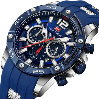 Модные мужские часы с силиконовым ремешком от ведущего бренда, многофункциональные спортивные кварцевые наручные часы, водонепроницаемые Relogio Masculino 0349