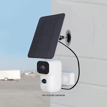 Монокристаллическая Портативная Солнечная Панель 3W 5V IP Камера Безопасности Зарядное Устройство Источник Питания Настенное Крепление IPX6 для Дверного Звонка Дворовые Фонари