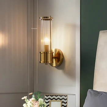 Современный светодиодный стеклянный настенный светильник для декора гостиной, Настенное художественное освещение, лампа для спальни, Прикроватная лампа, светильник для столовой, роскошный настенный светильник
