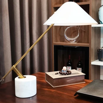 Постмодернистский мраморный минимализм, настольная лампа для спальни и кабинета, защита глаз, настольная лампа, Роскошный дизайнерский диван, Офисные торшеры