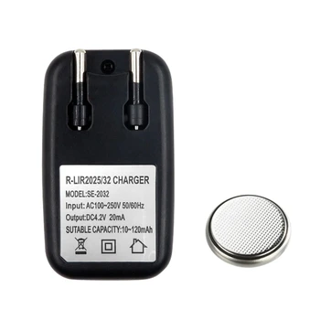 3,6-вольтовая монетная кнопочная батарея для перезаряжаемой кнопочной батареи LIR2032 LIR2025 ML2032 ML2025 CR2032 EU Plug