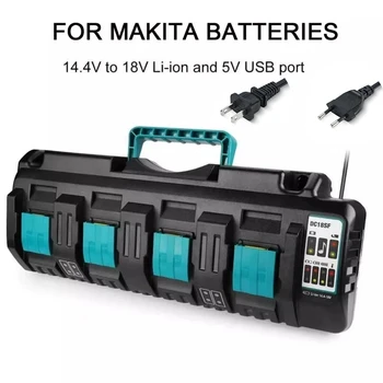 Двойное литий-ионное зарядное устройство Makita 18V 14.4V 4A DC18RD DC18SF для Makita 14.4V 18V 20V BL1830 BL1840 BL1850 BL1860 Bl1430