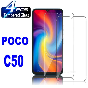 4шт HD Закаленное Стекло Для Xiaomi Poco C50 C55 C40 C3 Poco F4 GT C31 X5 X4GT X5Pro X4Pro X3Pro F3 GT Защитное Стекло Для Экрана