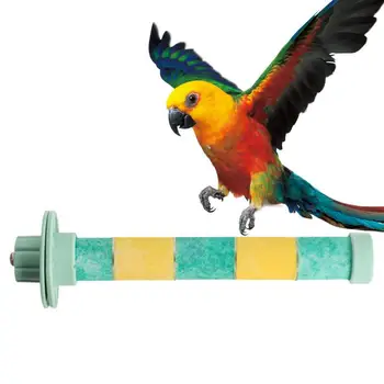 Палочка для измельчения птиц, коготь для измельчения попугаев, Матовые игрушки для упражнений на шесте со встроенным металлическим сердечником Для попугайчиков Budgies