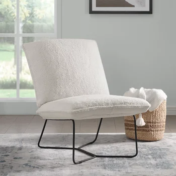Шезлонг с подушкой Better Homes & Gardens, садовый стул из искусственной ткани Шерпа кремового цвета, садовая мебель