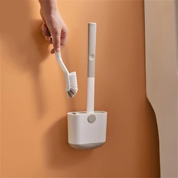 Силиконовая чистящая щетка для ванной комнаты Без мертвого угла, головка щетки со щетиной, Вентилируемый быстросохнущий настенный инструмент Home M4YD