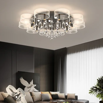Лампы для украшения дома и гостиной Современные светодиодные светильники для декора комнаты Хрустальный потолочный светильник для кухни и столовой