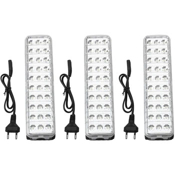 3X светодиодный фонарик аварийного освещения Mini 30 LED 2-режимная перезаряжаемая лампа аварийного освещения для дома, кемпинга и улицы