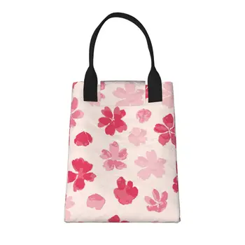 Большая модная сумка для покупок с ручками и рисунком Сакуры, многоразовая хозяйственная сумка из прочной винтажной хлопчатобумажной ткани