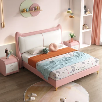 Роскошная Детская Кровать Принцессы Розовая Многофункциональная Корейская Кровать Для Малышей С Ящиками Для Девочек Cama Gigante Мебель Для Спальни MQ50CB