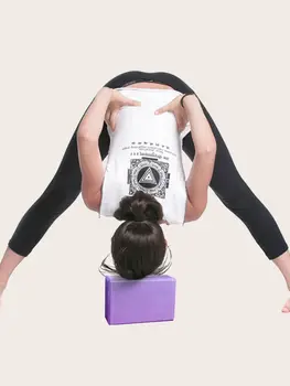Блоки для йоги высокой плотности -Прочные кирпичи из пеноматериала EVA - Гимнастический блок от мышечной боли и стресса Фиолетовый