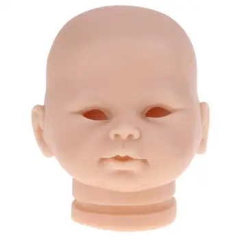 Неокрашенный виниловый 20-дюймовый Reborn Sleeping Baby Doll Head Sculpt DIY # 3
