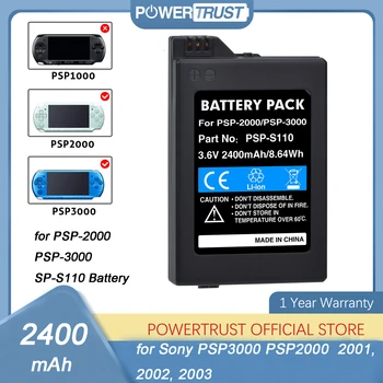 2400 мАч PSP-S110 Аккумулятор для Sony PSP-2000 PSP-3000 PSP2000 PSP 2000 3000 PlayStation Портативный Геймпад Перезаряжаемые Батареи