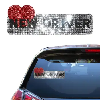 Креативная наклейка для начинающих водителей, леди-водитель, блестящая наклейка на кузов автомобиля для женщин, аксессуары для женщин