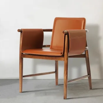 Современные дизайнерские обеденные стулья Nordic Luxury Restaurant PU Кожаное кресло Минималистичная Итальянская мебель для дома Stuhl WKDC