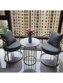 Маленькие столики и стулья The Balcony, маленький чайный столик Web Celebrity, современный домашний столик для отдыха на свежем воздухе по контракту