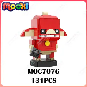 Игровой персонаж серии MOC7076 Creative Строительные блоки MOC Монстр с украшением модели оружия DIY Сборка Кирпичных игрушек для детей