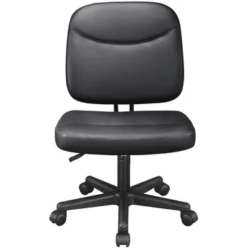 Рабочее кресло с регулируемой высотой и поворотом, черное