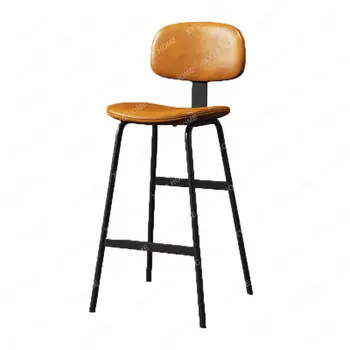 Скандинавский современный легкий роскошный барный стул, кресло для домашнего отдыха, Барный стул, кофейня, Железный стул с высокой ножкой, коммерческая мебель